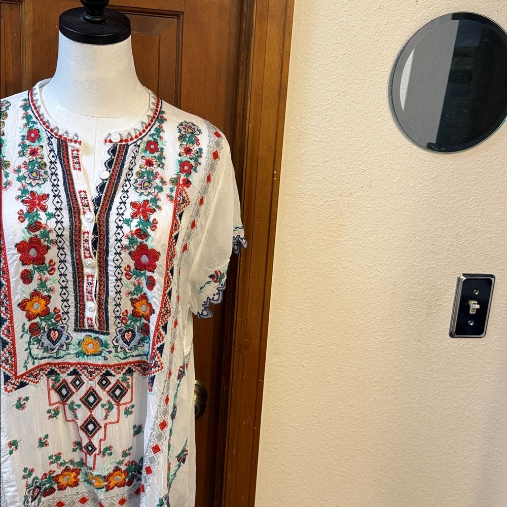 Johnny Was Multicolor Embroidered Tunic Size L - Picture 4 of 10